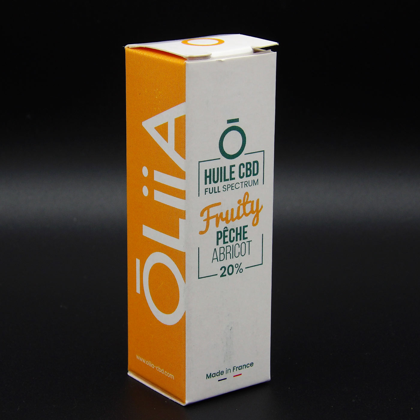 Huile CBD pêche‑abricot